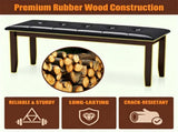 45.5" Solid Rubber Wood Entryway Bench 400LBS, PU Leather Padded Dining Bench, Multi-purpose Shoe 77951483