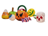 8FT Long Halloween Inflatables Pumpkins Eyeball Candy Outdoor Decorations, Blow Up Yard Decoration 79694696