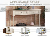 Series Console Table Traditional Design with Two Drawers and Bottom Shelf 67551365