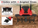 10 Amp Electric Tiller - 380 RPM Garden Cultivator with 4 Blades, 14" Working Width & Foldable 99645939