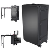 Portable Nail Art Table w/ LED Mirror, Bluetooth, Lockable Drawers, Telescopic Pole - Folding 20553165