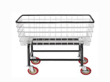 Wire Laundry Cart, 2.8 Bushel Wire Laundry Basket with Wheels, 26.7" x 21.7" x 26.4" Commercial 45607757