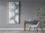 Set of 2 Elongated Modern Abstract Oil Painting,, Rectangle Framed Wall Art, 20" x 71" W2078130293