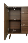 ZUN 2 door 4 drawer cabinet, Suitable for Bedroom, Living Room, Study 12489260