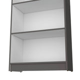 Matt Gray and White 5-Shelf Bookcase B062P175160