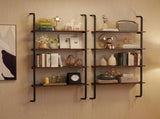 4-Tier Industrial Pipe Bookshelf with Metal Frame Freestanding Display Storage Shelving for Living 83439374