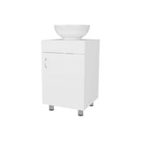 White Bathroom Vanity with Integrated Sink and Faucet B062P303928
