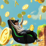 Foldable Gaming Chair With Onboard Speakers, LED Strip Lighting, Bluetooth Music Speakers, Vibration W311P263541