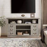 Traditional TV Media Stand Farmhouse Rustic Entertainment Console for TV Up to 65" with Open and W1758109216