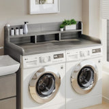Washer Dryer Countertop, Laundry Wood Shelf Topper with Edge, 54" Width x 27.5" Depth Double Layer W2641P309101