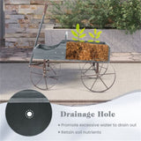 Wooden plant frame with wheels, Gray planting pot 98797943