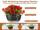 4 Pcs Minimalist Style Hanging Planters with 9.64-inch Diameter, Drainage Holes, and Removable 03039194