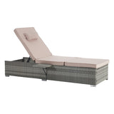 OUTDOOR SOFA PE RATTAN FURNITURE DECK CHAIR GRAY RATTAN W874P146993