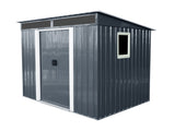 6ft x 5ft Outdoor Metal Storage Shed with Window and Transparent plate for Garden, Lawn 05828661