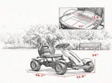 Pedal Go Kart for Kids 5-12 Years, Outdoor Ride on Toy with Adjustable Seat, Handbrake & 4 Non-Slip 93031562
