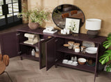 70" Rattan Buffet Cabinet with Storage, 4-Door Sideboard Buffet Cabinet with Adjustable Shelves for W757P279743