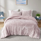 Full/Queen Crushed Velvet Sherpa Reversible Comforter Set B035129828