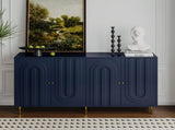 Modern Blue Lacquered 4 Door Wooden Cabinet Sideboard Buffet Server Cabinet Storage Cabinet, for 64268074
