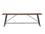 Industrial 5-Piece Bar Table and Swivel Stool Set 1 Table 4 Chairs 83.8 Inch Brown 3cm Fake Thick 56276013