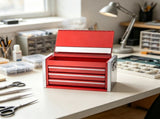 8.6-Inch Portable Metal Tool Box with 3 Drawers, Tool Chest with Ball Bearing Slides & EVA Liners 34654515