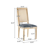French Country Dining Chairs Elegant Cane Backrest & Upholstered Seats with Fluted Legs N767P263678H