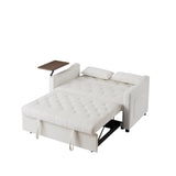 CREAM WHITE VELVET SOFA BED W588136688