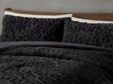 King/Cal King Ruched Fur Down Alternative Comforter Set B035129368