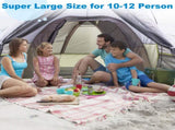 522*260*210cm Can Accommodate 10 People Three Rooms Polyester Cloth Fiberglass Poles Camping Tents 96242458