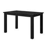 Sarang Black Dining Table and Silver Dining Chairs B201P359580