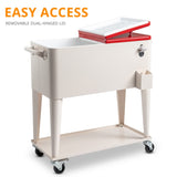 80QT 87.5*38.5*91cm Rectangular Plastic Box Iron Leg Tube Freezer Insulation 89582455