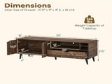 59" Rustic TV Stand for 65-inch TVs, Media Console with Cabinet, Drawer & 3 Open Shelves 51590607