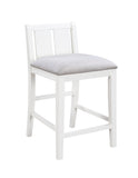 Graham Set of 2 White Finish Upholstered Seat 20" Counter Height Chair B061P160002