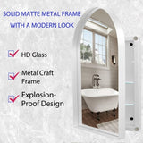 24x36 Inch Arched Recessed Medicine Cabinet, Metal Framed Bathroom Wall Cabinet with Mirror and W1435P202407