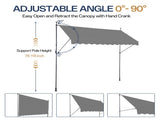 118.1"D x 47.2"W x"H Retractable Awning Grey 34819302