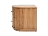 Valentine 24" 2-Drawer Storage Side Table, Natural Brown Beech Wood B2719P238488