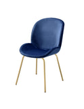 Chuchip Blue Velvet & Gold Finish Side Chair B2726P243291