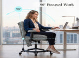 Chenille Criss Cross Office Chair with Air Lumbar Support, Flip-up Adjustable Arms, Built-in 87605151