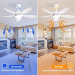 ZUN 42 Inch Ceiling Fan with Light and Remote Cotnrol 6 Speeds DC Reversible Motor W882P221554