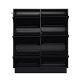 Modern Elegant Narrow Tipping Bucket Shoe Cabinet with 6 Flip Drawers, Space Saving Design, Cream N721P288699B