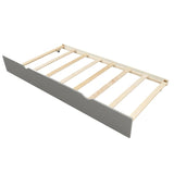 Platform Bed with Twin Size Trundle, Twin Size Frame, Gray WF194473AAE