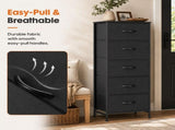 Tall Dresser for Bedroom with 5 Drawers, Vertical End Table and 61440372