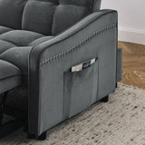 Loveseats Sofa Bed with Pull-out Bed,Adjsutable Back and Two Arm Pocket,TypeC and USB Charging with W1413124441
