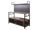 Kitchen Bakers Rack with Door, Microwave Oven Stand, Utility Storage Shelf, Durable Kitchen W331P283643