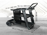 Welding Cart, 3-Tier Welder Cart Heavy Duty with 400Lbs Static Weight Capacity, 360&deg Swivel 02052005