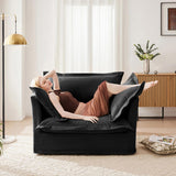 Slip-covered Armchair with 1 Big Back Cushion and 2 Big Toss Pillows, Single Deep Seat Comfy Single W3041P280846