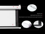 92" 169 80" x 45" Viewing Area Motorized Projector Screen with Remote Control Matte White 38942833