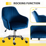 ZUN Accent chair Modern home office leisure chair with adjustable velvet height and adjustable casters W1521108570