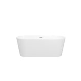 67" Acrylic Freestanding Bathtub, Modern & Contemporary Design Soaking Tub with Toe-tap Drain in W2568P166065