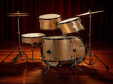 Full Size Adult Drum Set 5-Piece Champagne with Bass Drum, two Tom Drum, Snare Drum, Floor Tom, 16" 20420021