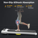 ZUN Under Desk Treadmill with Incline, Pad for Home/Office, Portable Treadmill 2.5HP, W2025P160491